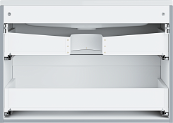 Vivon Тумба с раковиной Shelly 80 подвесная серая матовая – фотография-6